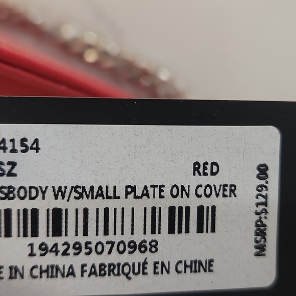 Badgley Mischka Red Shoulder Bag with Silver Chain - Picture 3 of 8